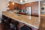 Granite countertops with new appliances 